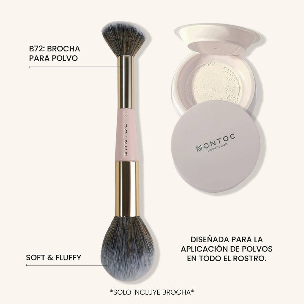 BROCHA DOBLE HUMIDE POLVO B72
