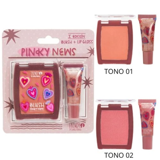 KIT RUBOR Y GLOSS PINKY NEWS TONO 02